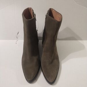 Madewell Dark Taupe Suede Ankle Boots Size 7.5